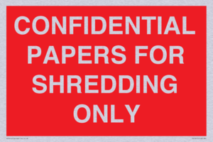 CONFIDENTIAL PAPERS FOR SHREDDING ONLY